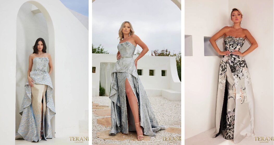perfect evening dress Long Prom Gowns Satin Off Shoulder Evening Dresses Front Slit main image 1