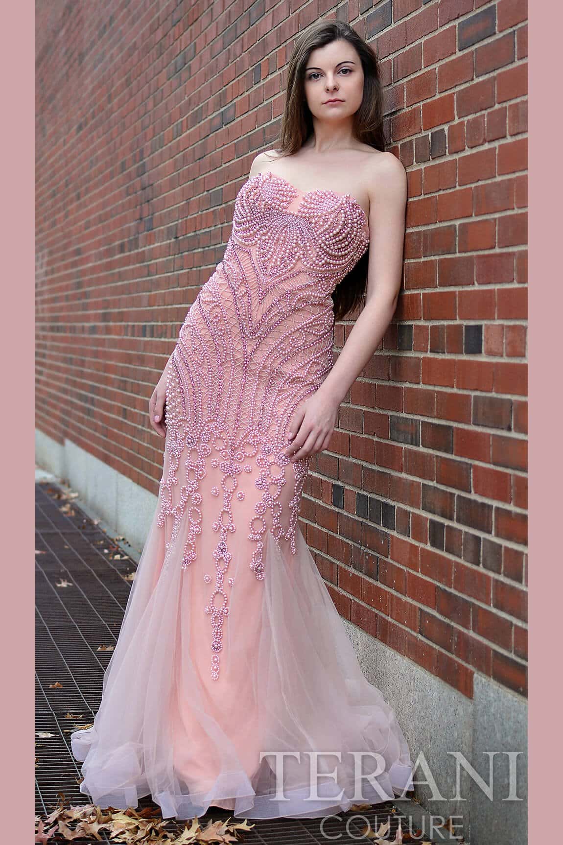Sweetheart Neck Strapless Heavily Beaded Bodice Mermaid Pageant Dress - 1611GL0463