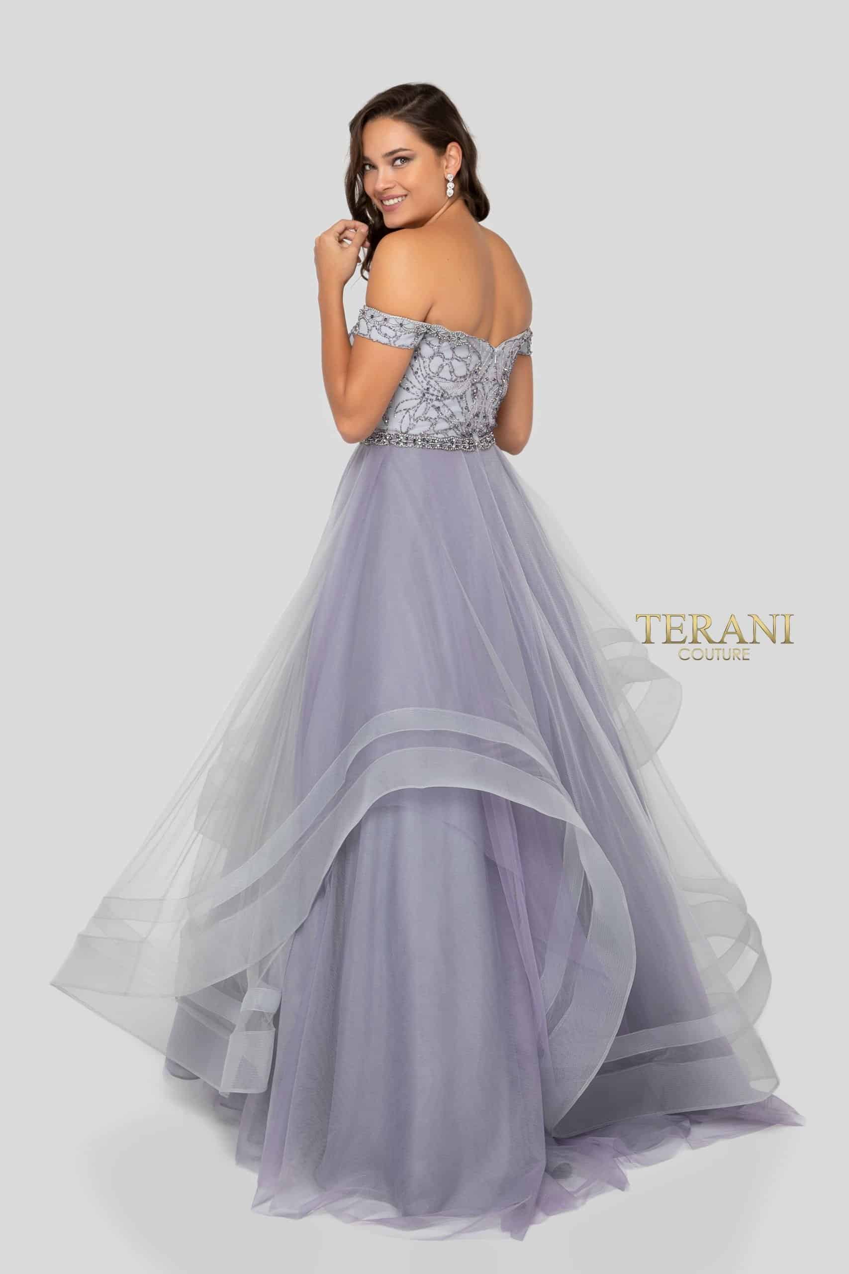 Off-Shoulder Heavy Beaded Ball Gown - 1911P8501
