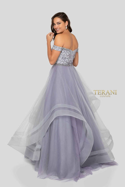 Off-Shoulder Heavy Beaded Ball Gown - 1911P8501