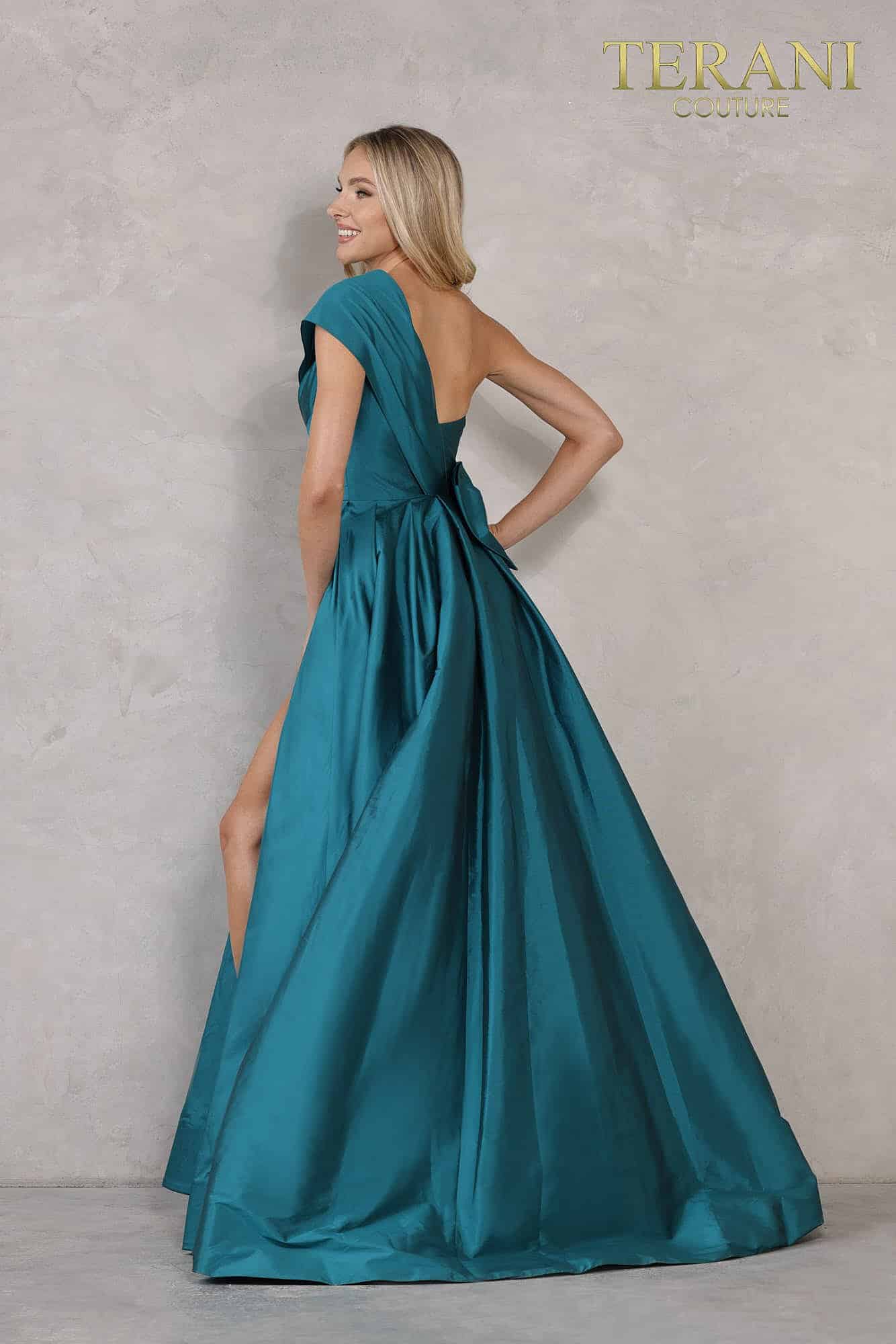 Spruce One Shoulder Long Evening Dress - 2021E2779