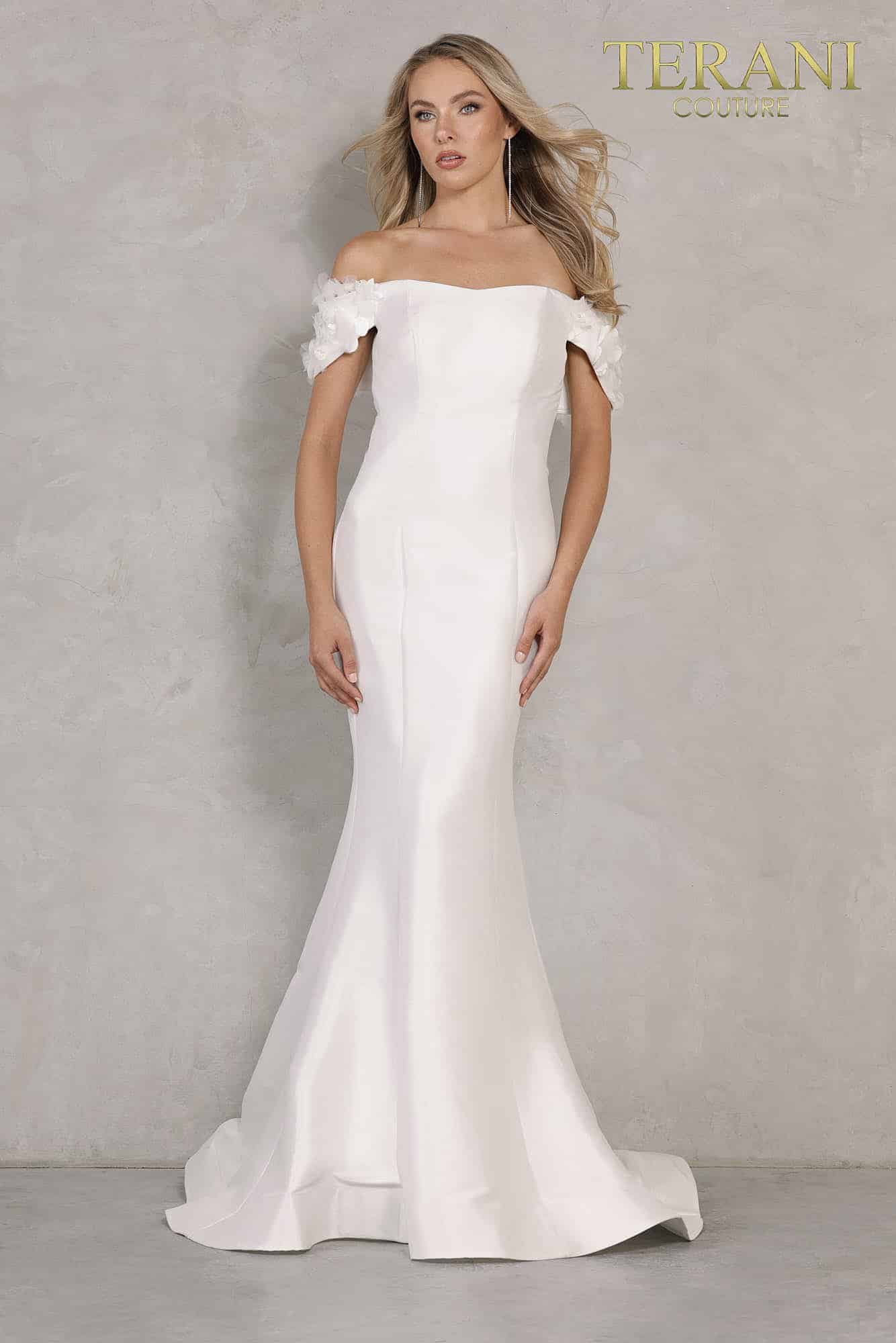 Floral Off Shoulder Long Gown - 2021E2799