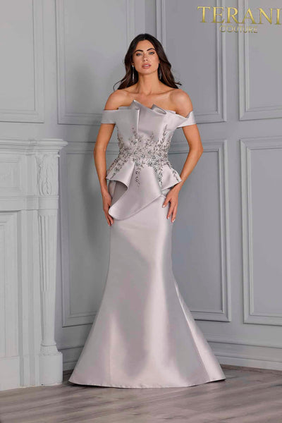 Evening Structured Mikado Off Shoulder - 2021E2835