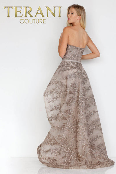 Evening Strapless Gown with Overskirt - 2021E2865