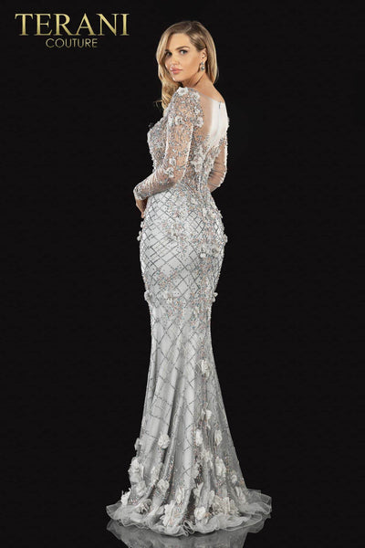Silver Long Tulle Pageant Dress - 2021GL3148
