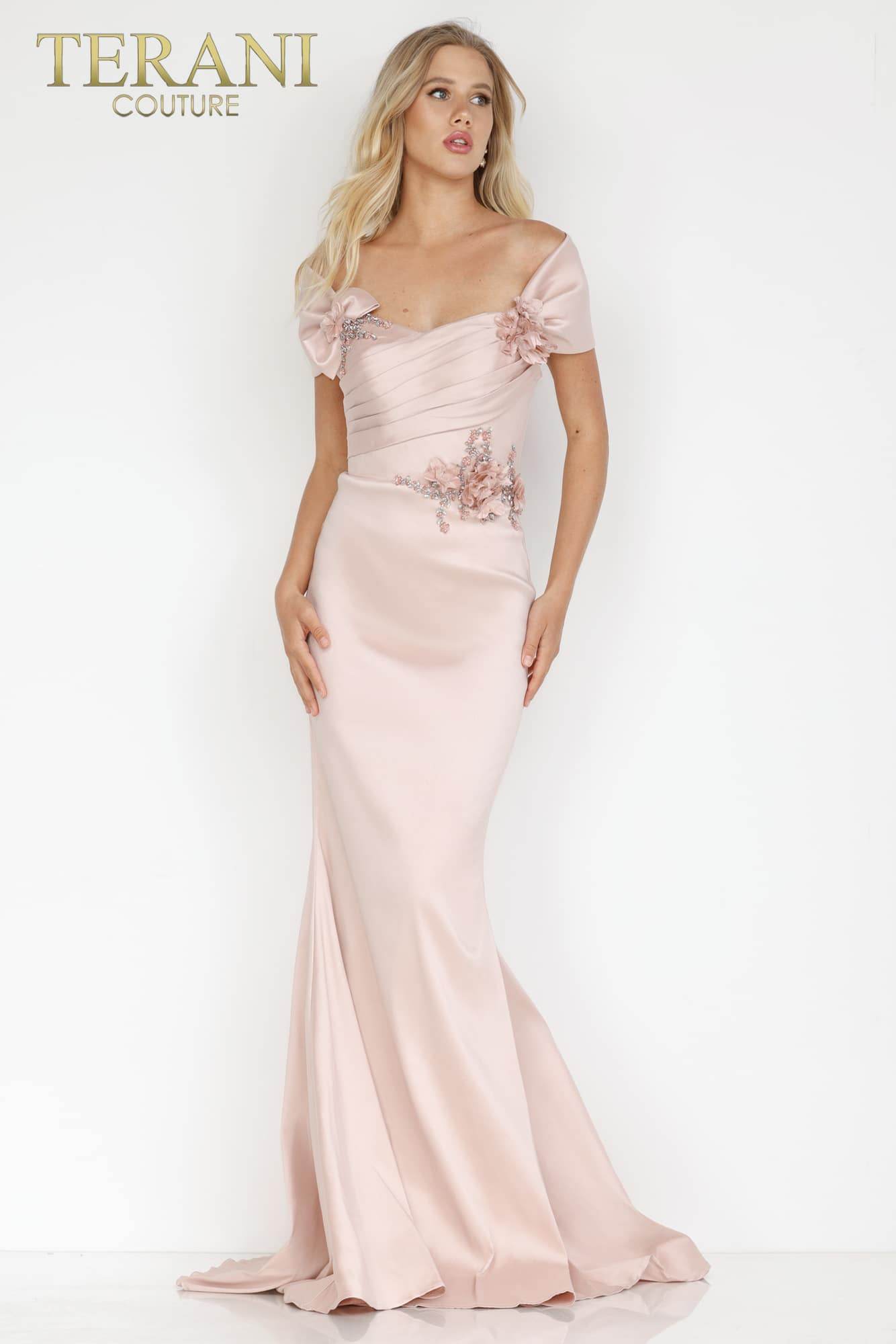Emerald Long Stretch Mikado Mother of the Bride Dress - 2021M2969