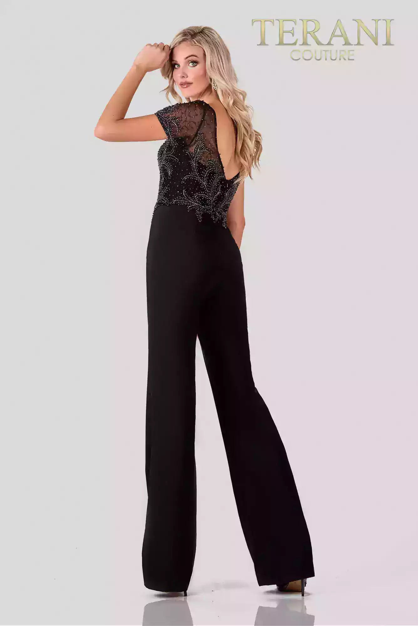 One Piece Evening Dress With Beautiful Embellishments - 2027E2940
