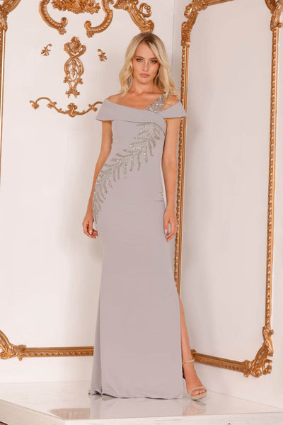 Sleek Mother Of The Bride Dress With Asymmetric Embellishments - 2111M5289