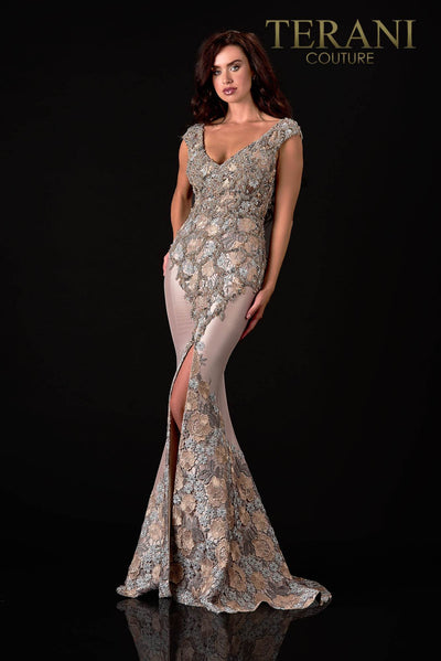 Trendy A-Line Pewter Bronze Mother of the Bride Dress - 2111M5302
