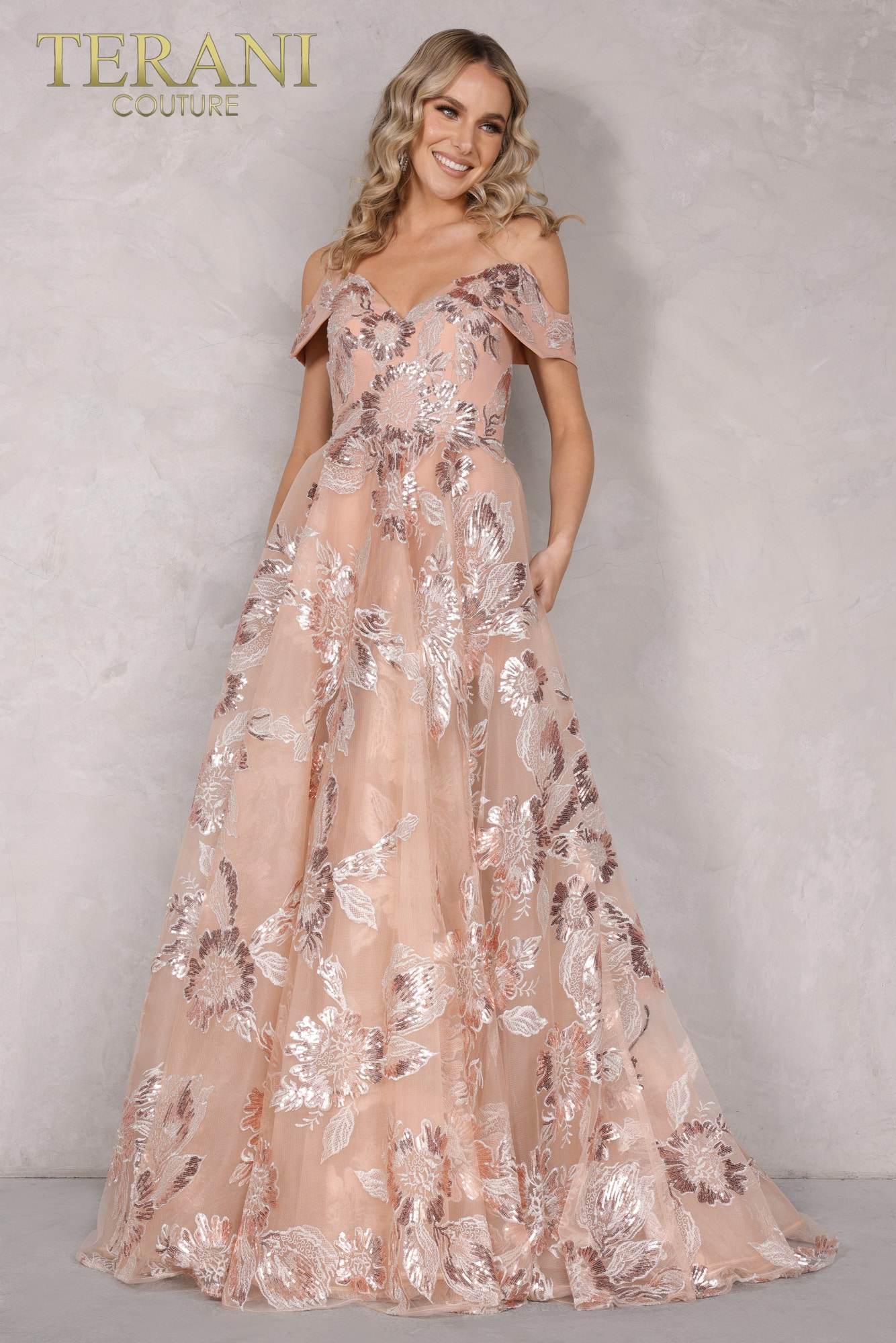 Rose Ballgown Embroidery Prom Dress - 2111P4104