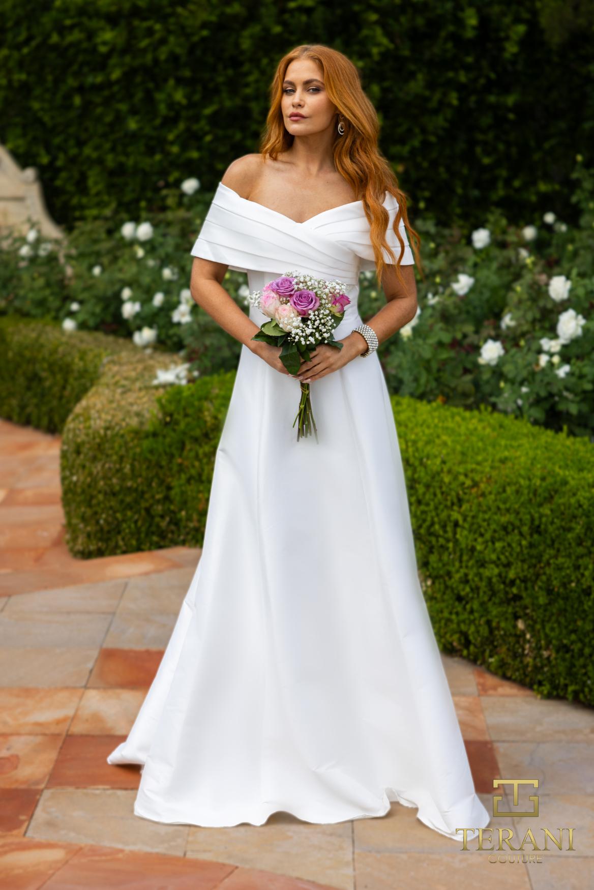 Emerald Long Stretch Mikado Mother Of The Bride Dress - 2112M5404