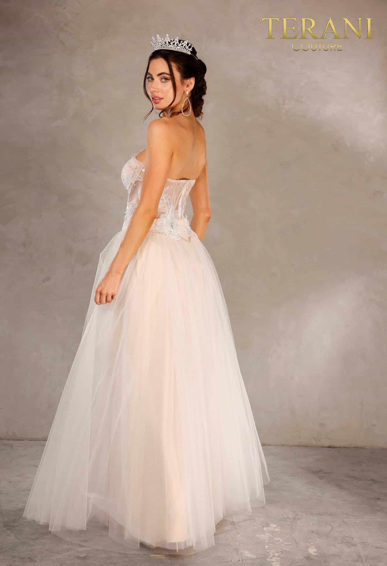 Strapless Sweetheart Neckline Corset Torso A Line Ball Gown - 2215P0005