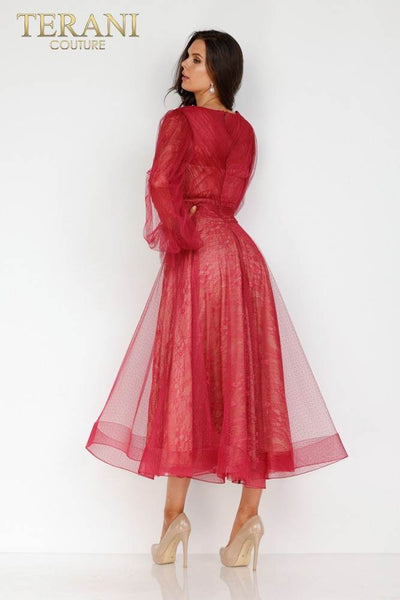 Double Layered Lace Gown- 231C0224