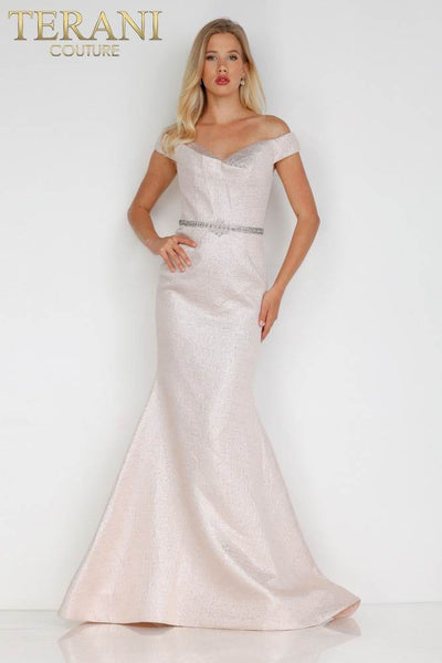 Mermaid Evening Dress with Off Shoulders- 231E0311