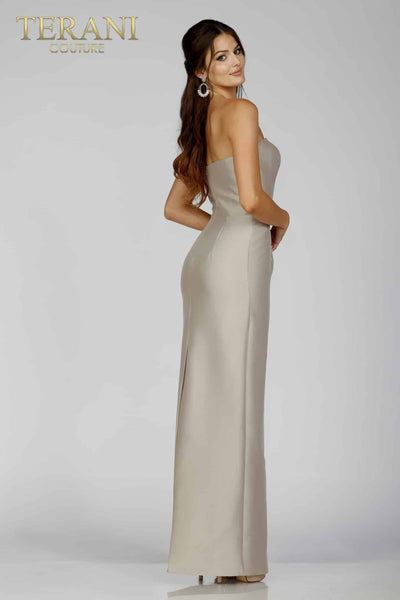 3D Flower Embellished Evening Gown- 231E0319