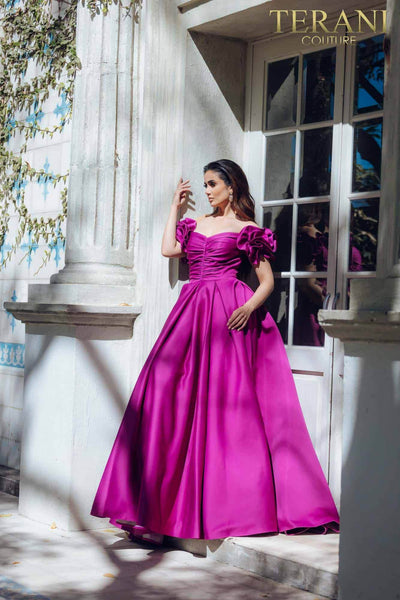 Strapless Evening Dress in Emerald- 231E0514