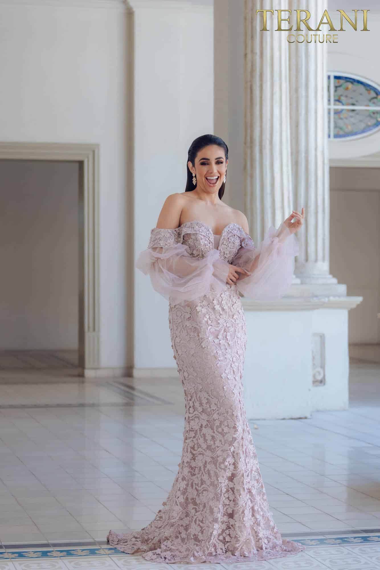 Long Evening Mermaid Lace Dress- 231E0515