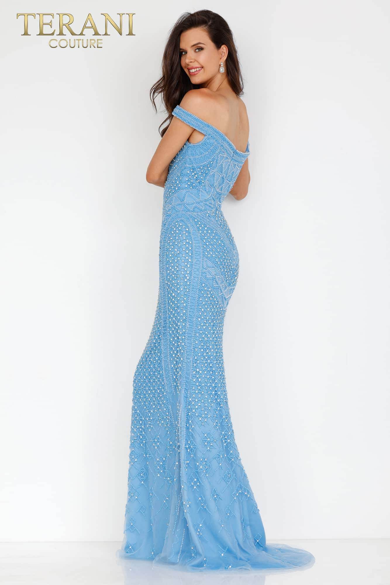 Mermaid Dress with Off Shoulder Straps - 231GL0411