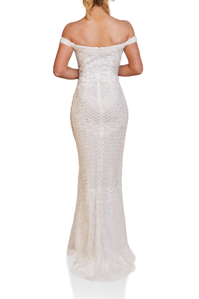 Mermaid Dress with Off Shoulder Straps - 231GL0411