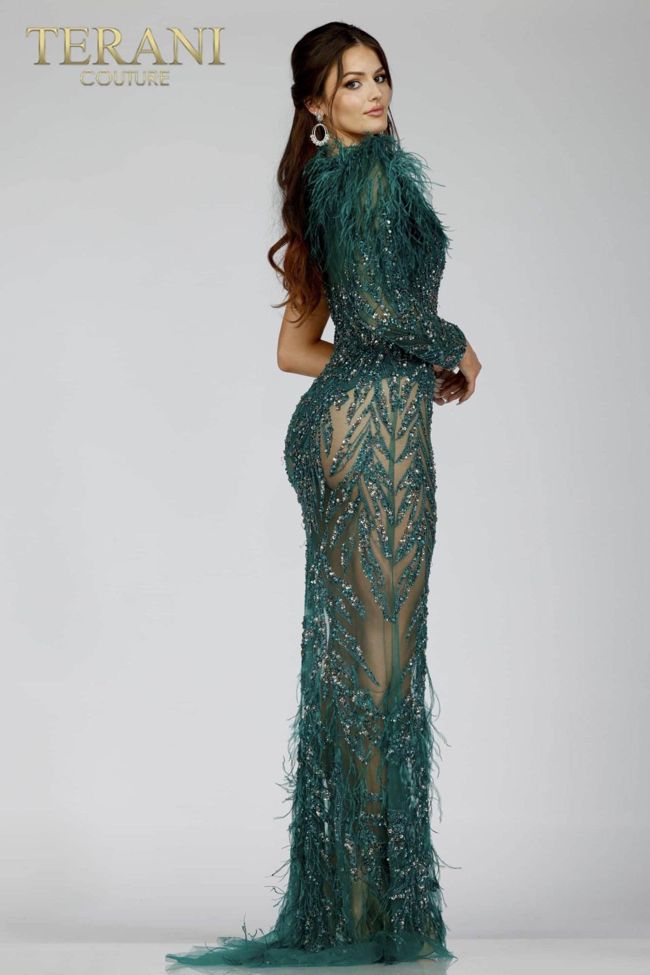 Pageant Gown with One Long Sleeve - 231GL0439