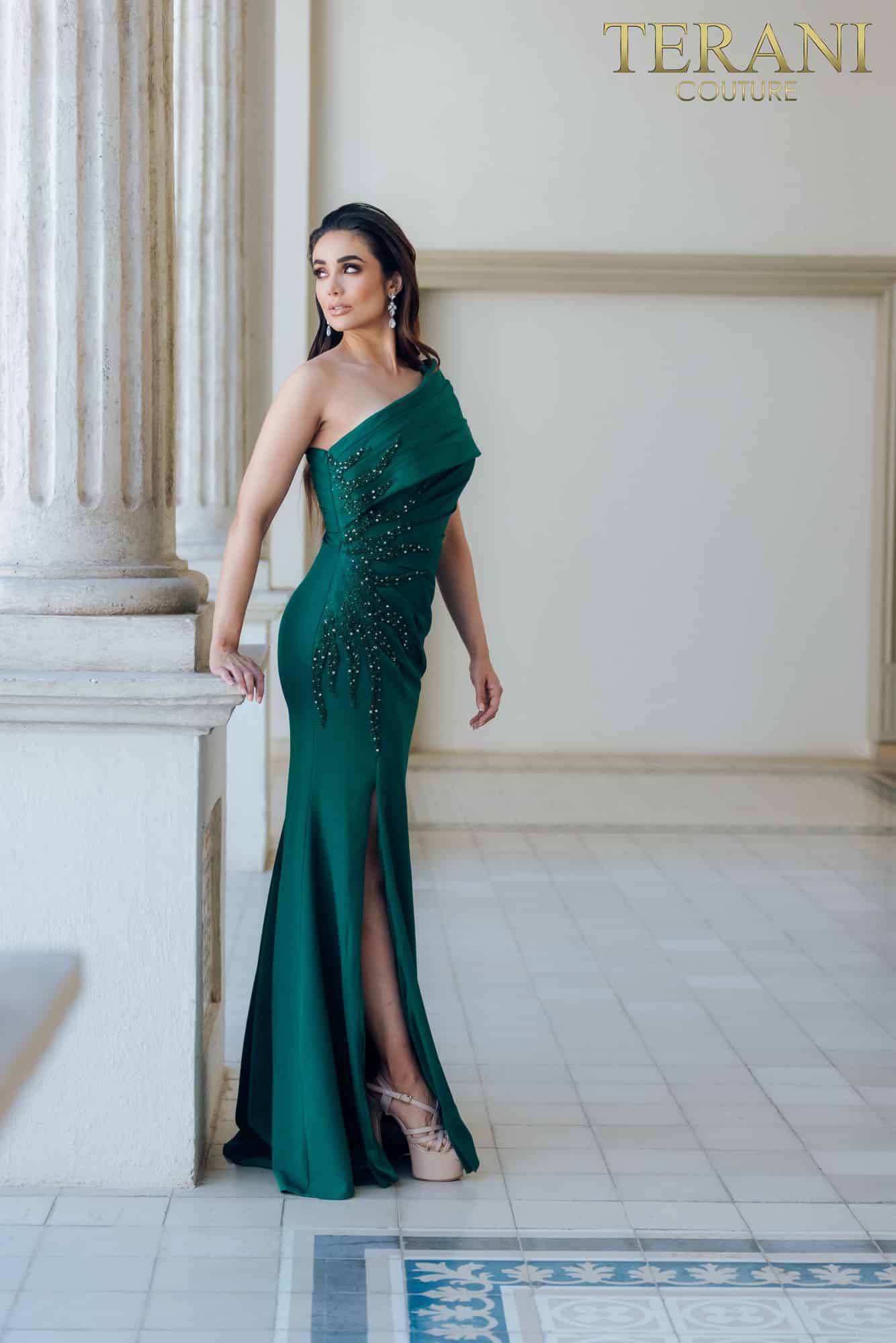 One Shoulder Long Mother of the bride Dress- 231M0473