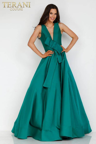 Deep V-neck prom dress with extra flare - 231P0006
