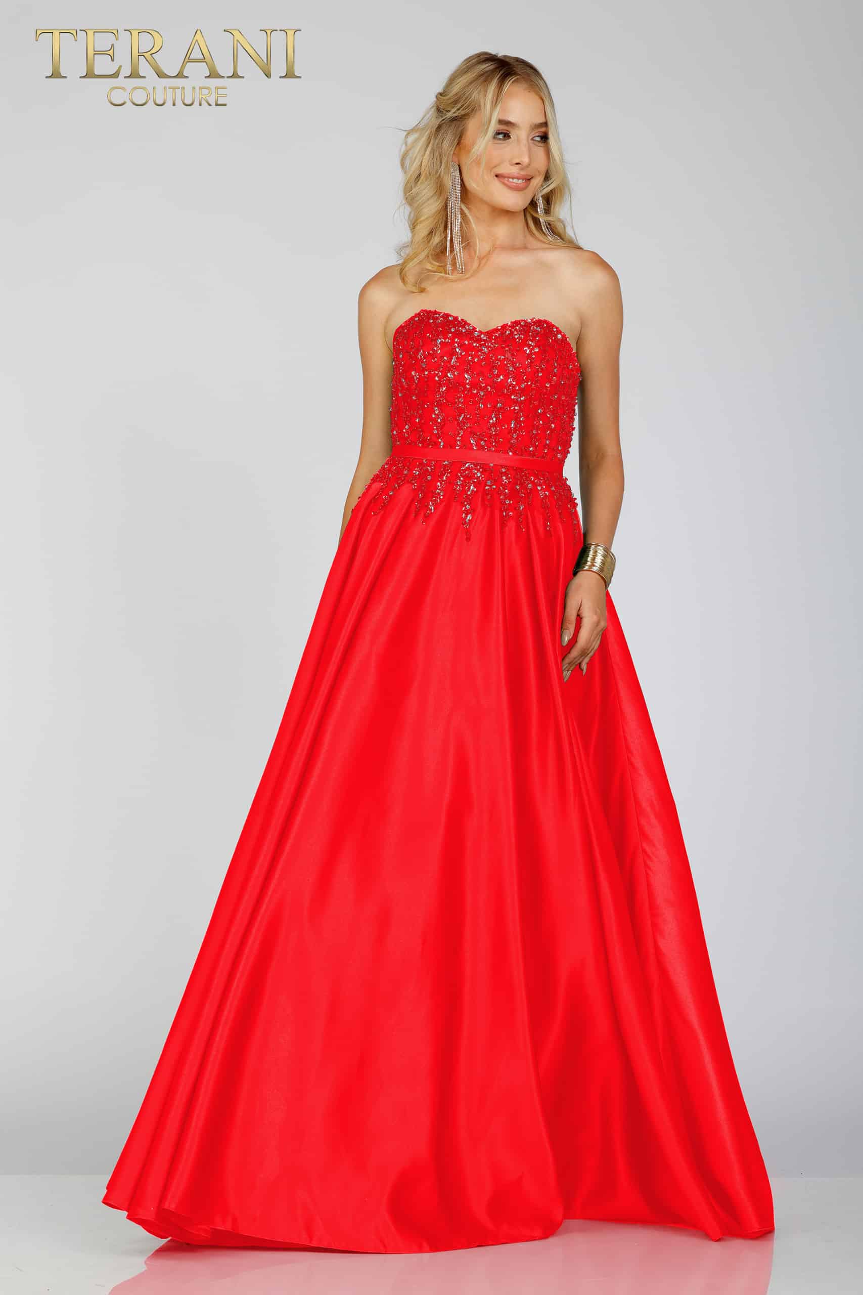 Embellished Bodice Prom Dress with Sweetheart Neckline - 231P0012