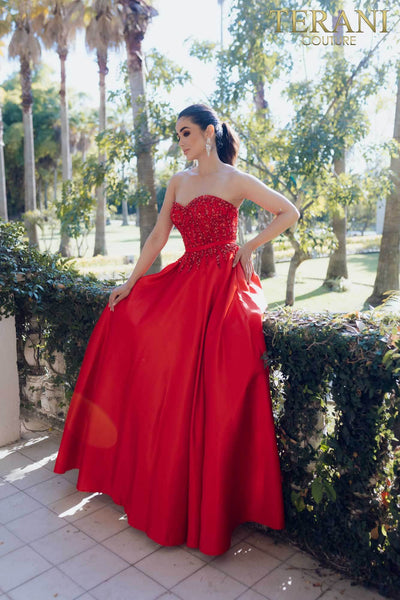 Embellished Bodice Prom Dress with Sweetheart Neckline - 231P0012