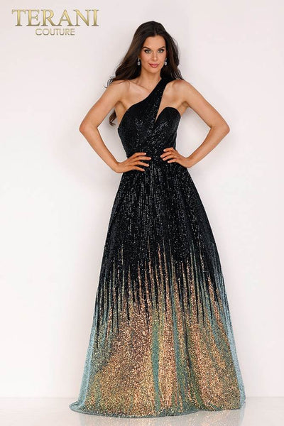 One Shoulder Prom Gown with the Low Back - 231P0024