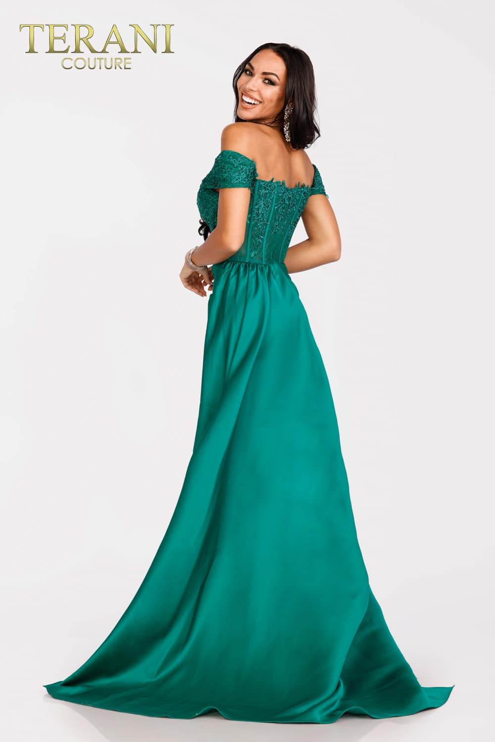 Off-Shoulder Extra Flare Prom Gown - 231P0061