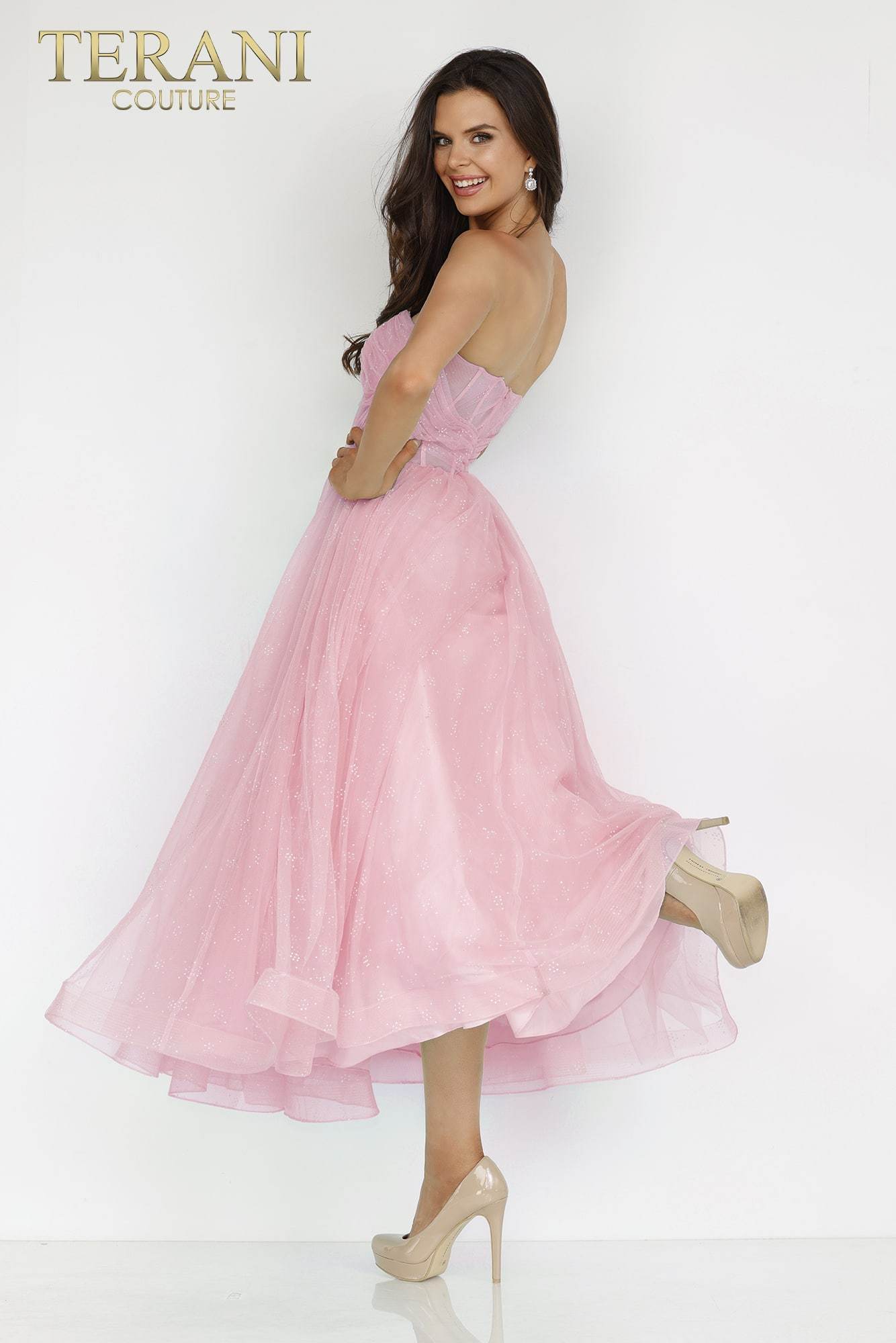 Tulle Bodice Prom Dress with Sweetheart Neck - 231P0534