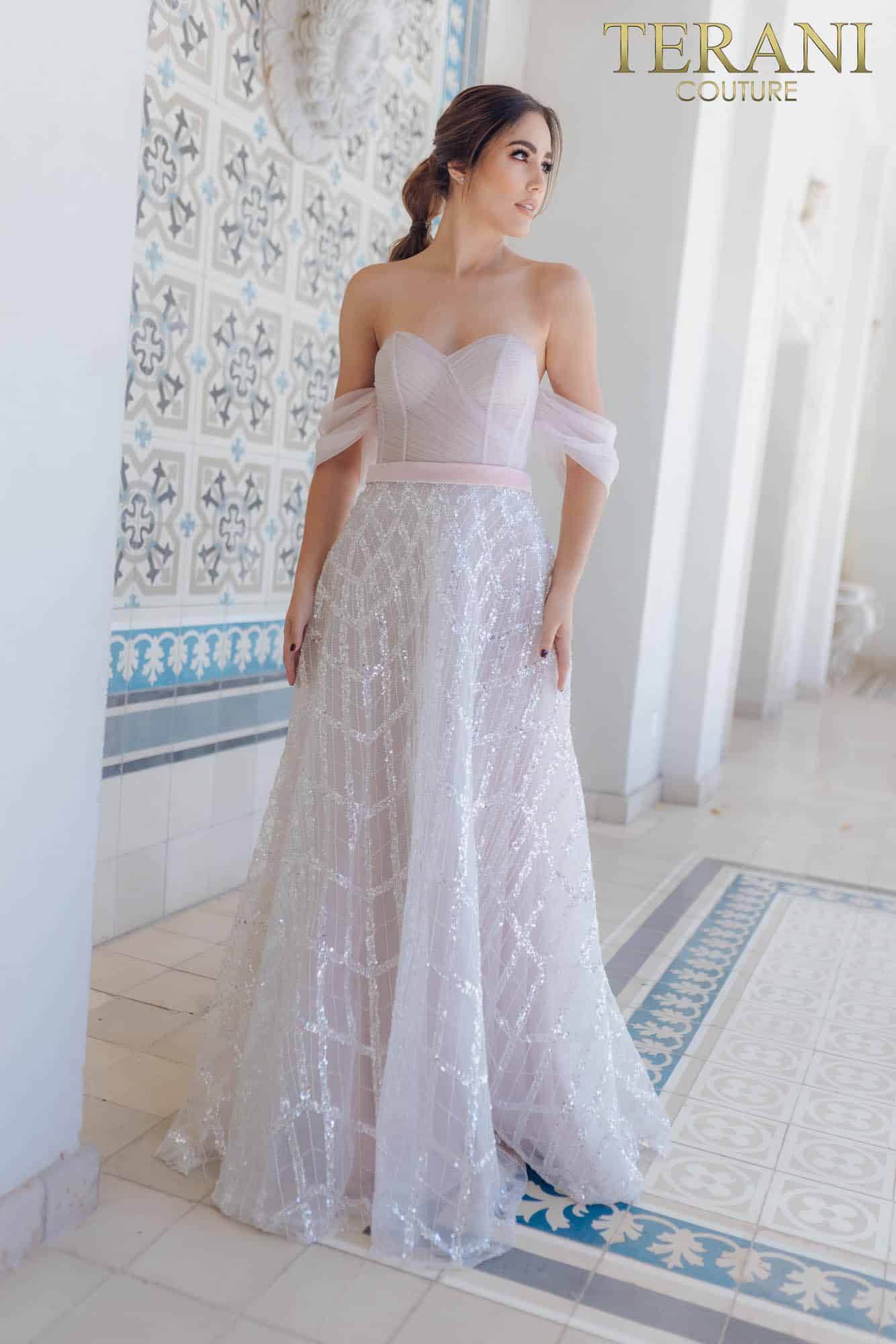 Ruffle Sleeves Prom Dress with Sweetheart Neckline - 231P0588