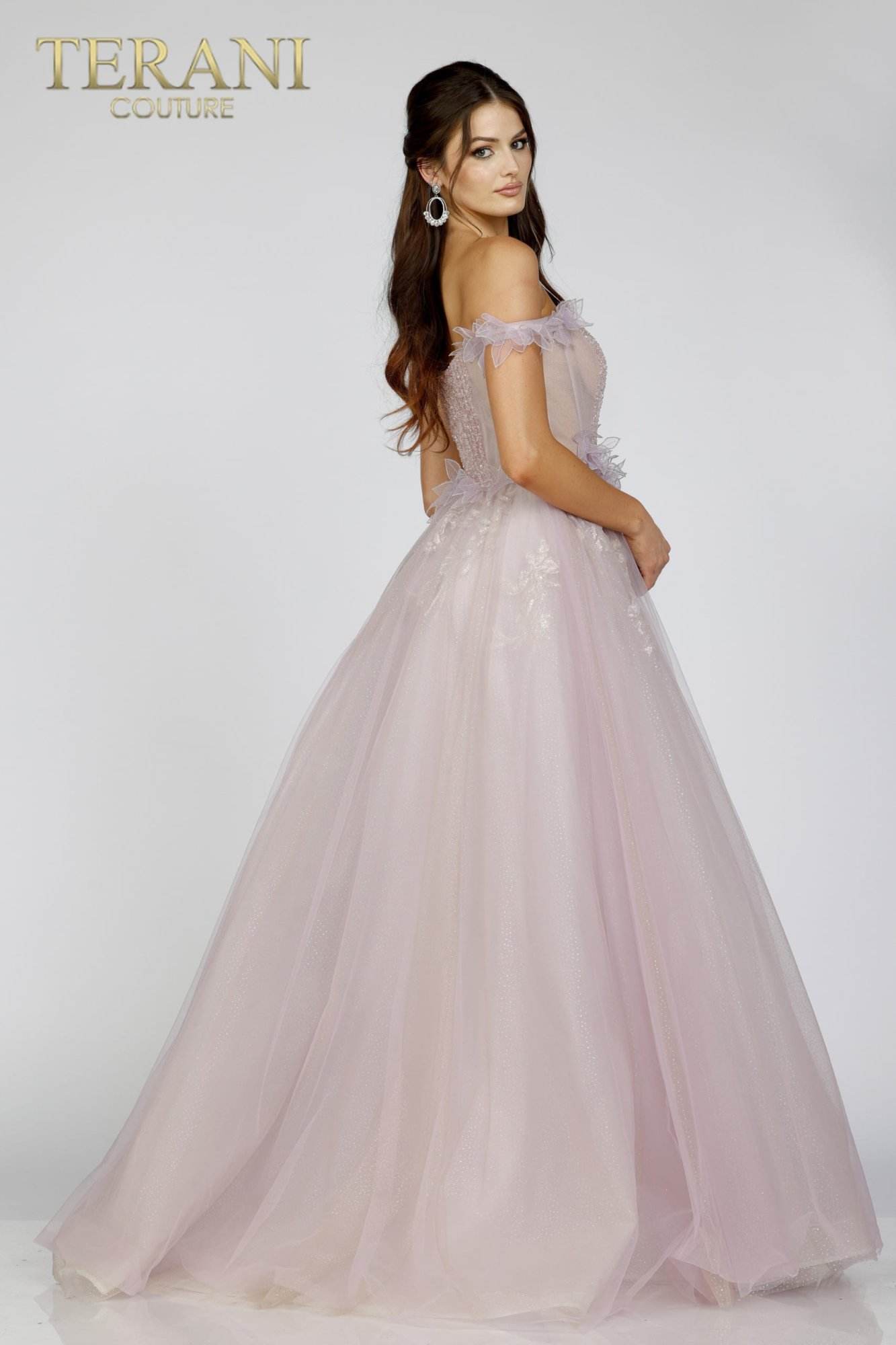 Off Shoulder Tulle Wedding Couture Gown- 231E0520