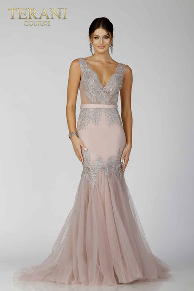 Embellished fishtail prom gown - 231P0189