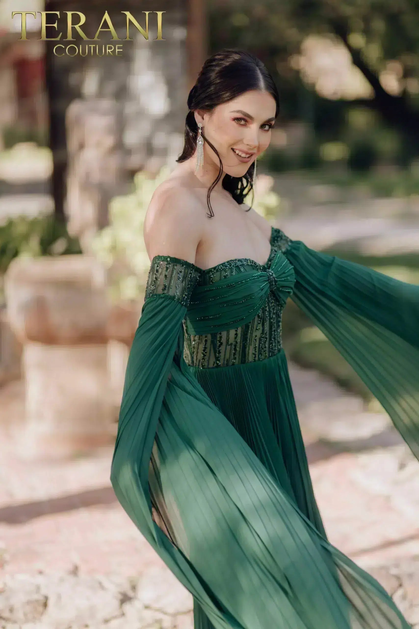 Off Shoulder A-line Sweetheart Sheer Long Evening Dress - 232E1218