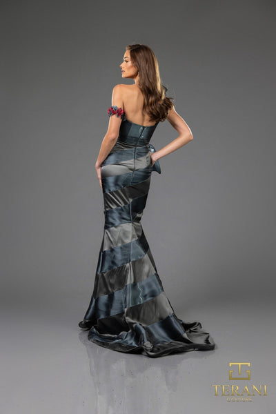 251E4284 Assyemtric Sleeveless Trumpet Long Evening Dress