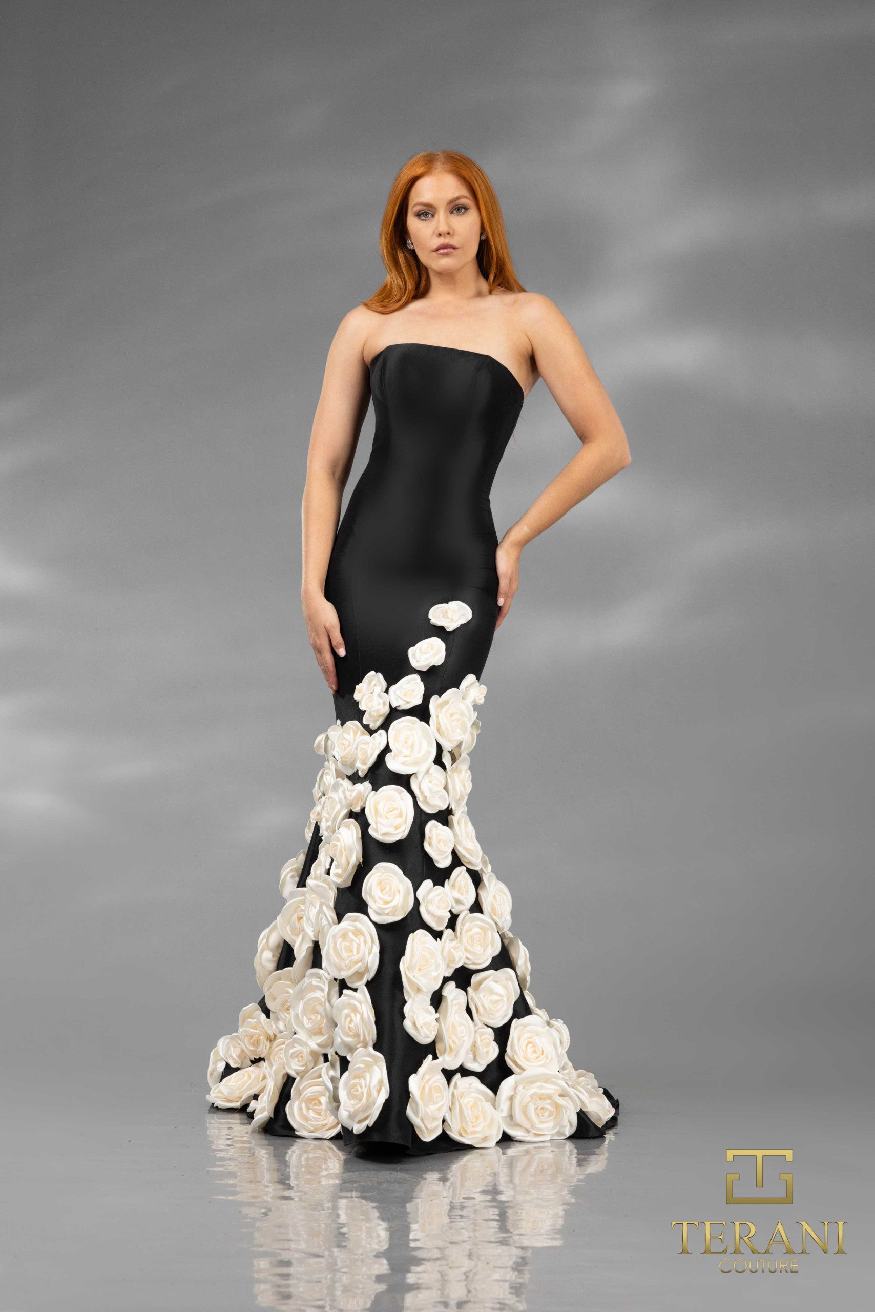 251GL4184 Sleeveless Stretch Mikado Trumpet Pageant Dress