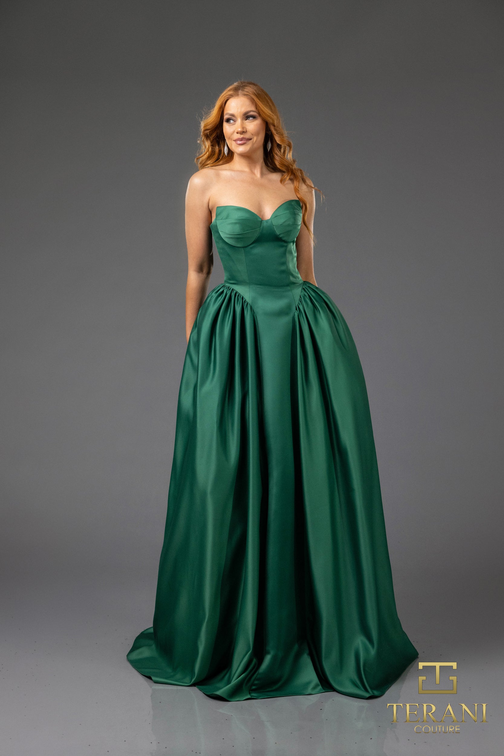 251P4066 Sweetheart Satin Sleeveless Prom Ballgown