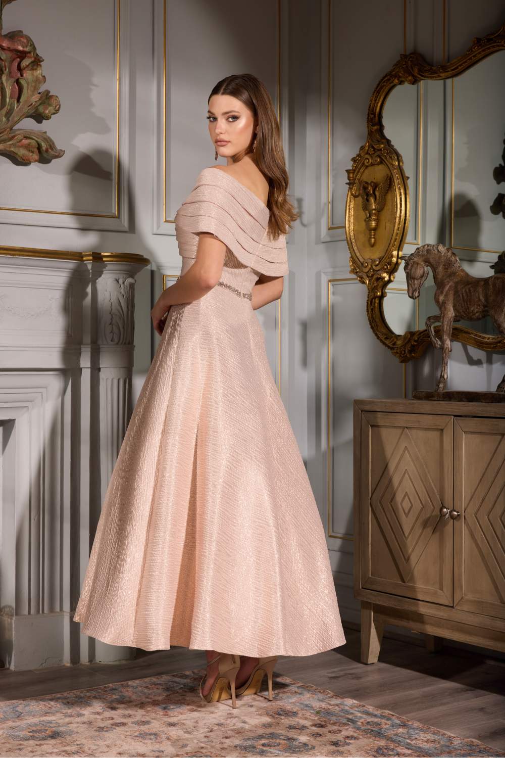 252C5022 - A-line Tee-Length Cocktail Dress