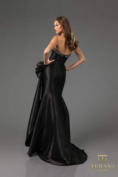 252E5131 Sleevless Stretch Mikado Trumpet Evening Dress