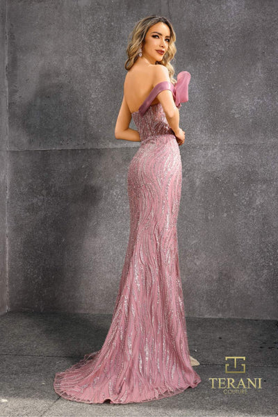 252E5171 - Fit and Flare Long Evening Dress