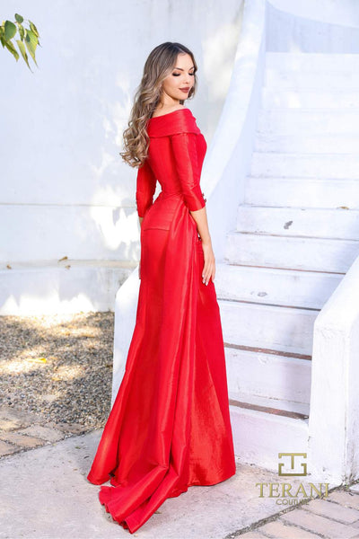 252M5303 - Fit and Flare Long MOB Dress