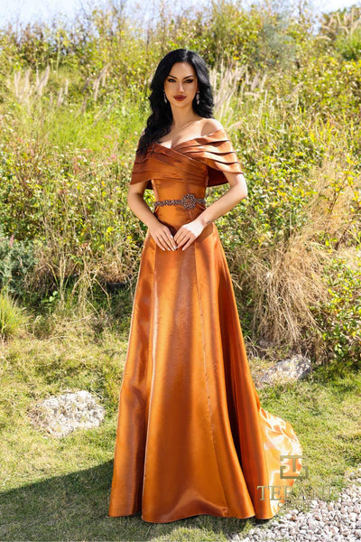 252M5326 - A-line Long MOB Dress