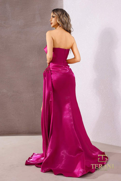 252E5150 - Fit and Flare Long Evening Dress
