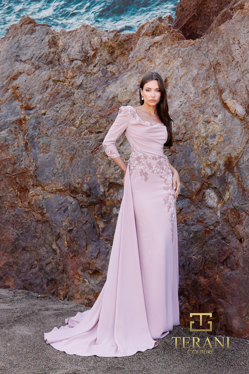 252M5338 - Train Long MOB Dress