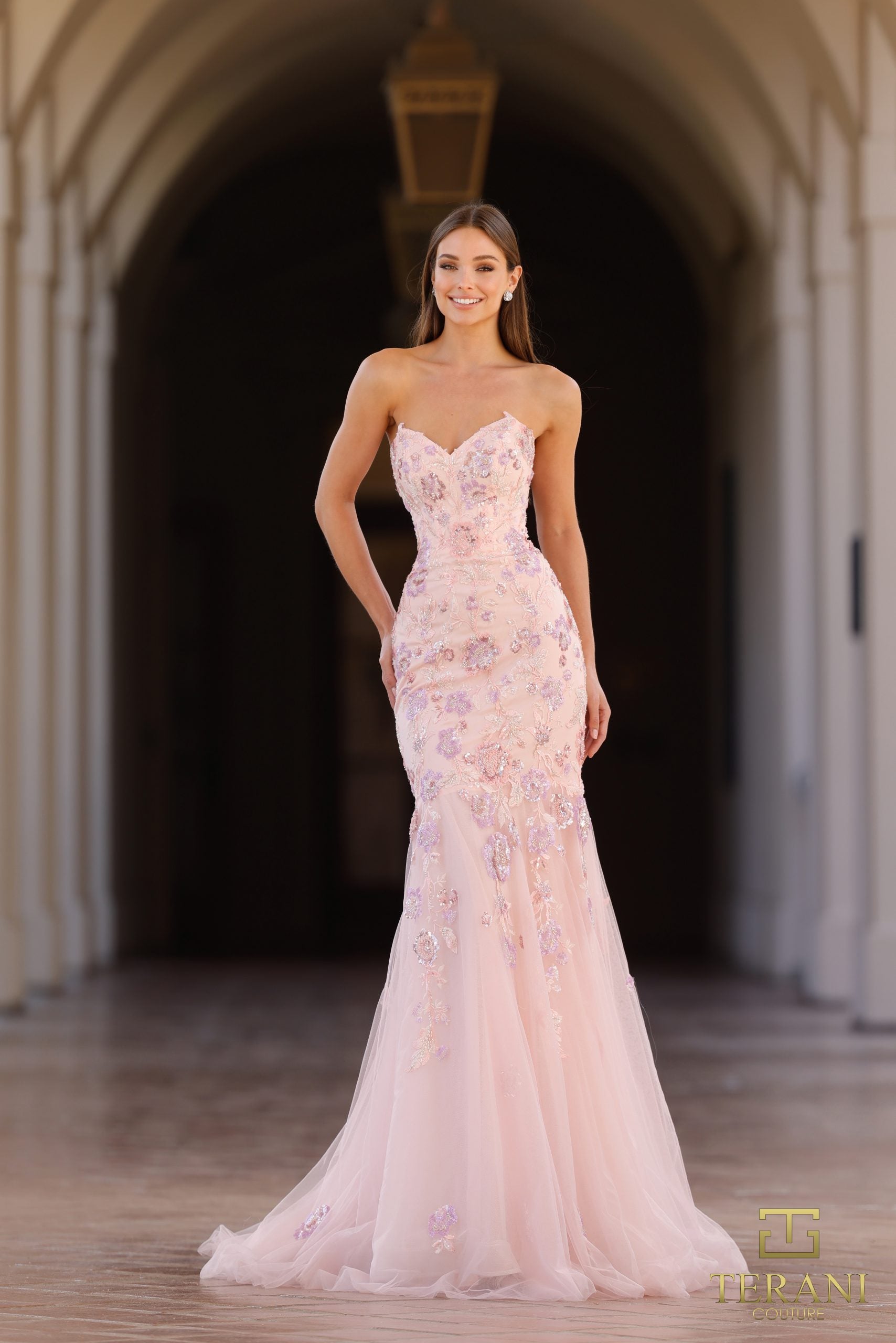 Sweetheart Beaded Tulle Mermaid Gown - 261P6193