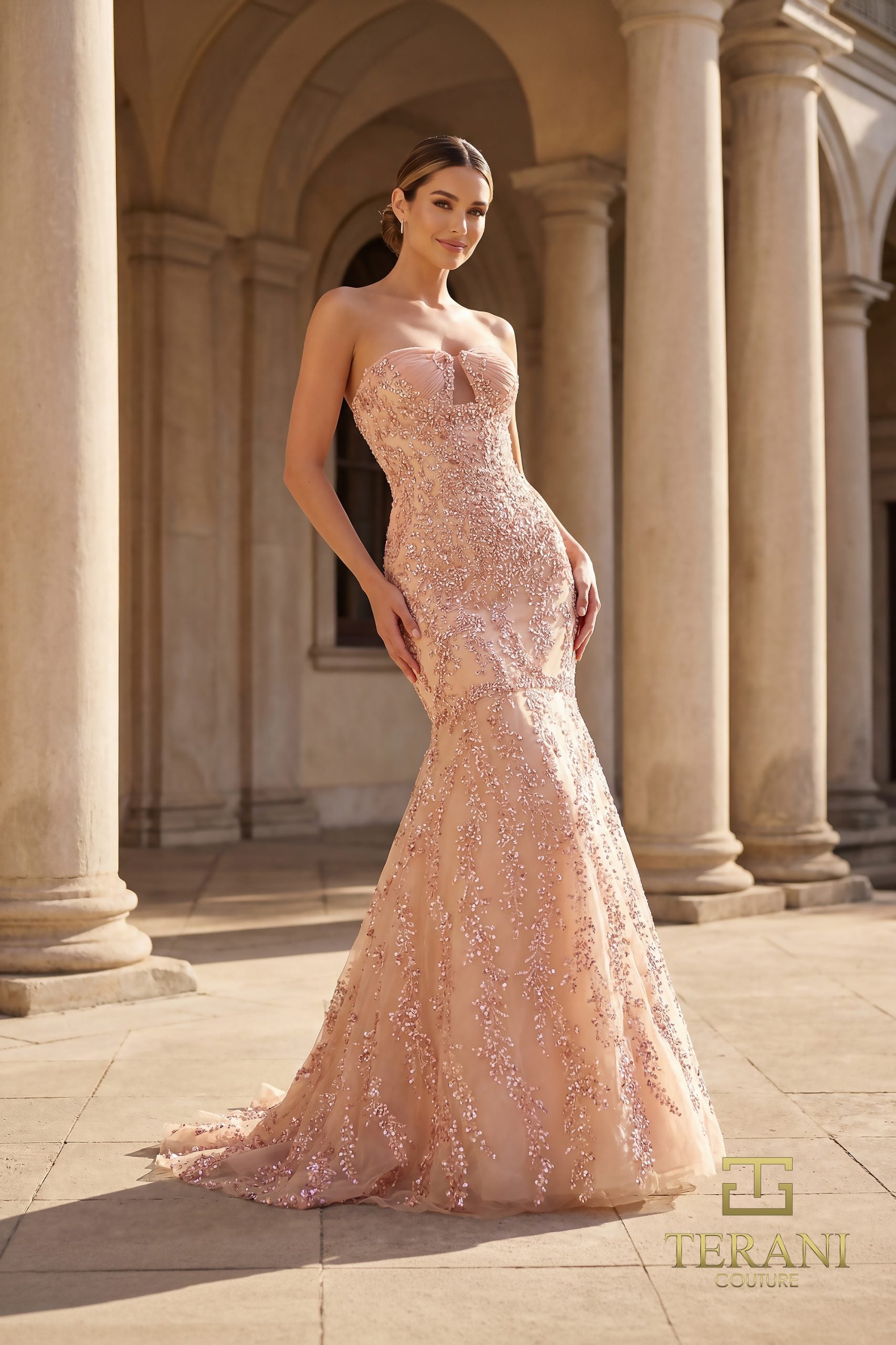 Sweetheart Beaded Tulle Mermaid Gown - 261GL6001