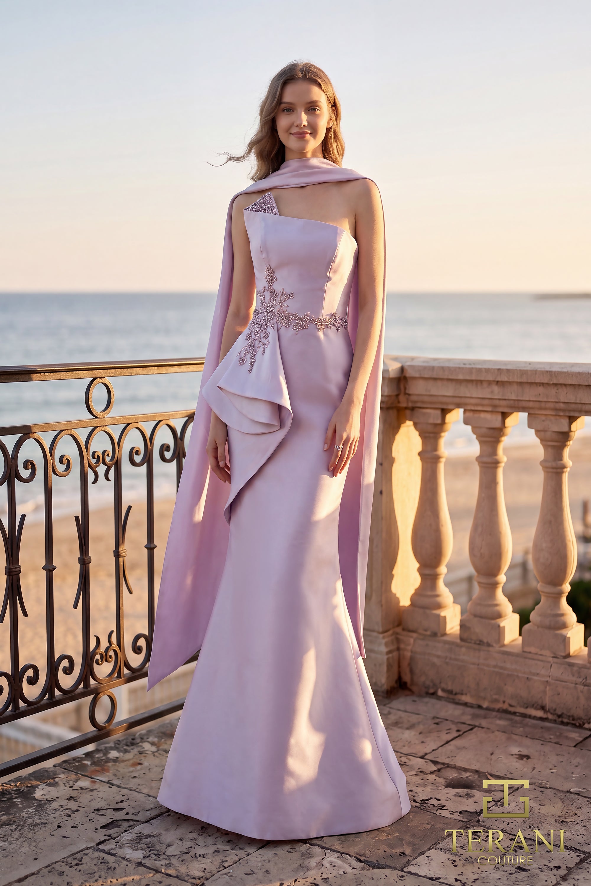 Asymmetric One-Shoulder Mikado Mermaid Gown - 261M6462