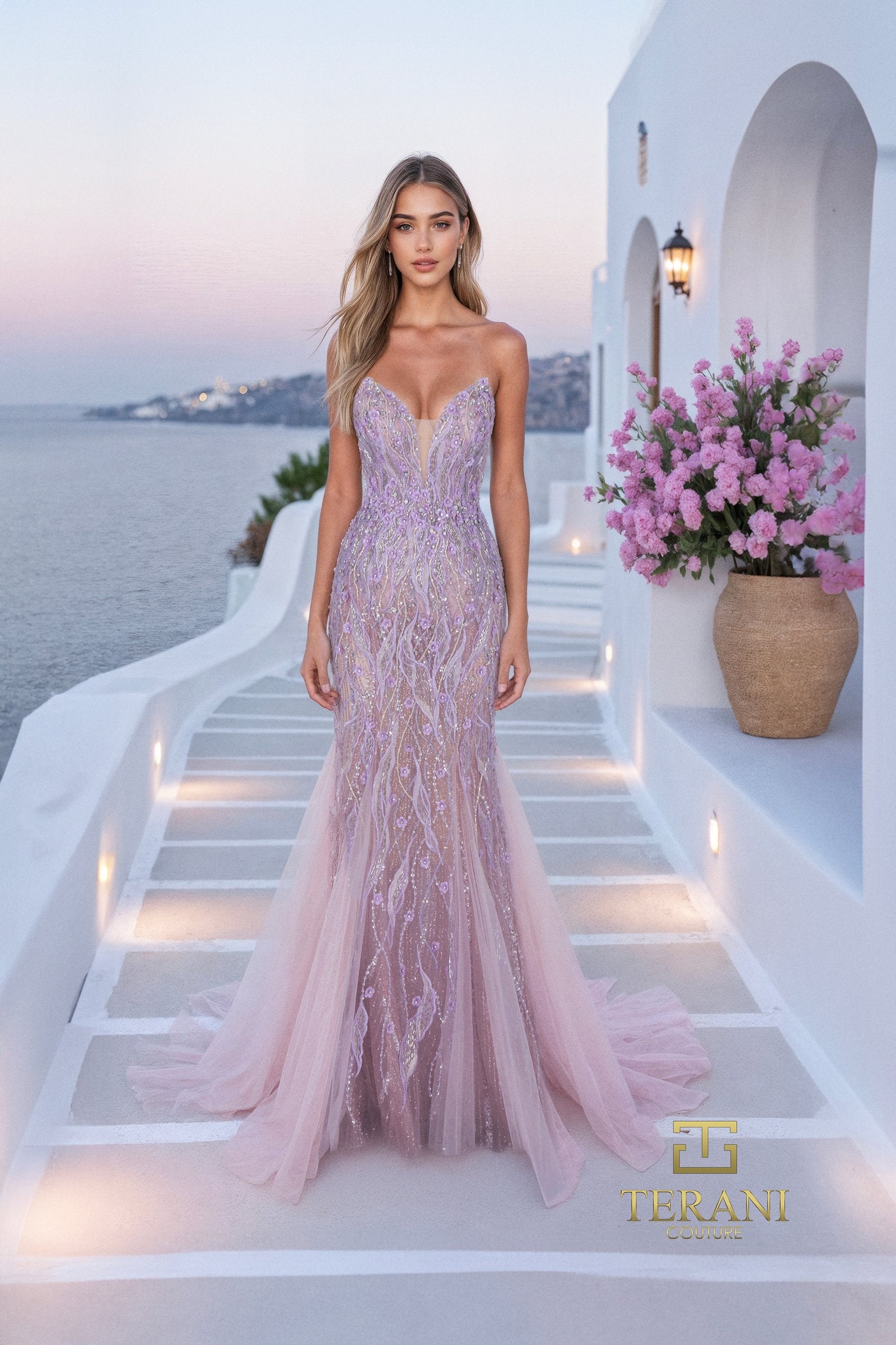 Sweetheart Beaded Tulle Mermaid Gown - 261P6191
