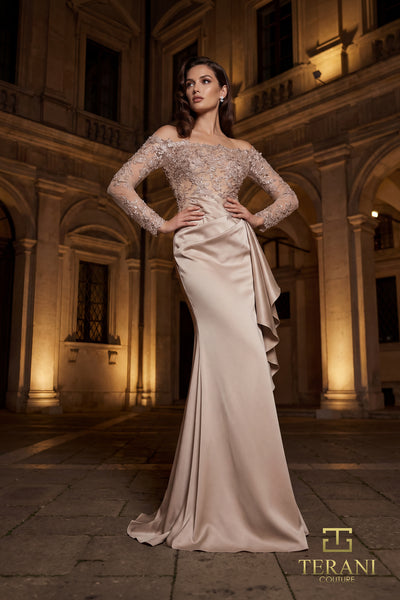 Off-Shoulder Long Evening Dress - 262E7074